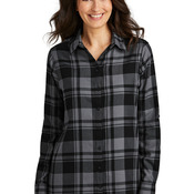 Ladies Plaid Flannel Tunic