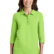 L562 Ladies Silk Touch™ 3/4 Sleeve Polo