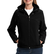 Ladies Textured Hooded Soft Shell Jacket