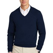 Cotton Stretch V Neck Sweater